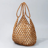 Nitah Wooden Bead Woven Bag