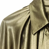 Ingrid Ruched Satin Bomber Jacket