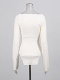 Verena Keyhole Sculpted Knit Top