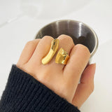 Gold Irregular Wrap Open Ring