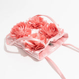 Solana Charmeuse Satin Rosette Mini Bag