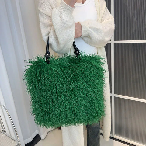 Margo Mongolian Faux Fur Tote Bag