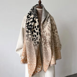 Luxe Ombre Leopard Print Woolen Scarves