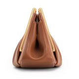 Lexie Gold Metal Handle Clutch Bag