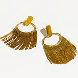 Louisa Golden Fringe Tassel Earrings