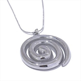 Gold Spiral Medallion Pendant Necklace