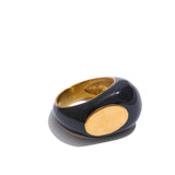 Pauline Enamel Geometric Minimalist Ring