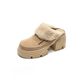 Luz Shearling Lug Sole Mule Slippers