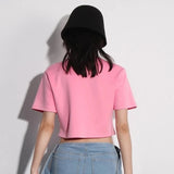 Lana Crystal Bow Embellished Crop Top