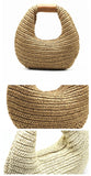 Elowen Woven Straw Hobo Bag