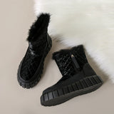 Geneva Quilted Plush Lined Platform Winter Boots
