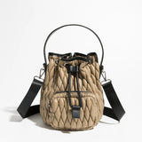 Rhona Nylon Quilted Mini Bucket Bag