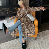 Manon Leopard Textured Woolen Coat