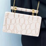 Aerie Pebble Bar Handle Evening Box Clutch