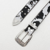 Cowhide Prints Rhinestone Western Belts