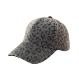 Leopard Print Felt Baseball Caps