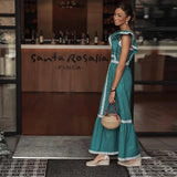 Ramona Ruffle Sleeve Square Neck Maxi Dress