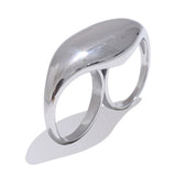 Double Finger Cross Over Pebble Ring