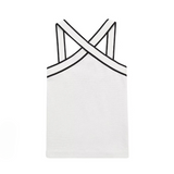 Sonya Cross Halter Knit Top