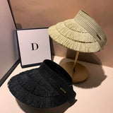 Grace Tassel Straw Visor Hats