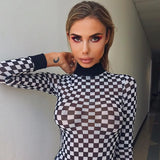 Nadia Checkerboard Plaid Tissue Top