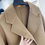 Maithe Double-Faced Wool Cocoon Coat