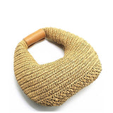 Elowen Woven Straw Hobo Bag
