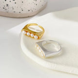 Pearl Pea Pods Rings - Gold or Silver