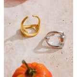 Kay Minimalist D Shape Ring