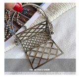 Nina Rhinestone Micro Metal Cage Bag