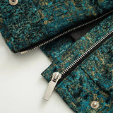 Zordie Metallic Jacquard Bomber Jacket