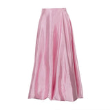 Alexine Valance Hem Flare Satin Skirts - 3 Colors