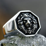 Vintage Lion Head Medallion Rings