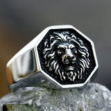 Vintage Lion Head Medallion Rings