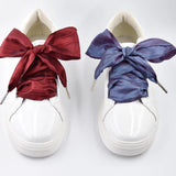 Ombre Wide Silk Bow Shoelaces
