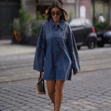 Siria Denim Mini Tunic Dress