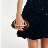 Ulria Gold Circle Evening Clutch