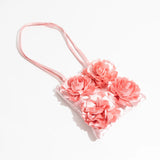 Solana Charmeuse Satin Rosette Mini Bag