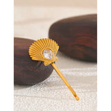 CZ Metal Shell Bobby Pin Hair Clip