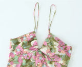 Busia Pink Floral Bustier Dress