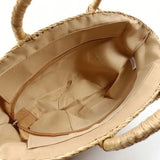 Emaline Round Handle Straw Basket Bag