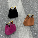 Camille Suede-Look Bucket Bag