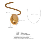 Penelope Pebble Shape Pendant Necklace