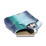 Valentina Croc-Embossed Top-Handle Satchel