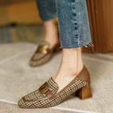 Juliana houndstooth Loafer Pumps