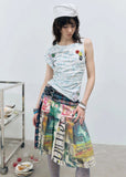Luzia Graffiti Plaid Wrap Skirt