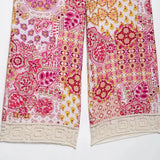 Shiovani Pink Floral Cropped Pants