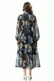 Cornelia Dark Floral Chiffon Dress