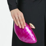 Anuja Pearlescent Shell Evening Clutch