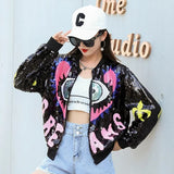 Dream Sequin Eye Bomber Jacket